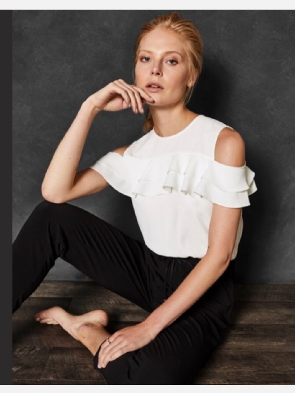 Ted Baker Toriil Ruffle Cold Shoulder Jumpsuit - Picture 2 of 13
